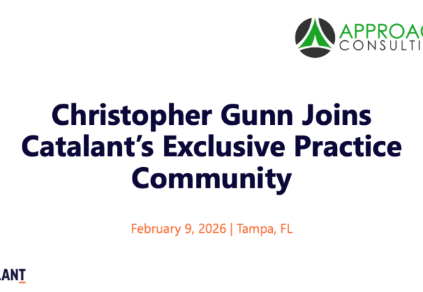 Christopher Gunn Joins Catalant’s Exclusive Practice Community Announcement slide: Christopher Gunn joins Catalant's elite, invite-only practice community - Approach Consulting