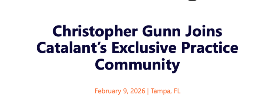 Announcement slide: Christopher Gunn joins Catalant's elite, invite-only practice community - Approach Consulting